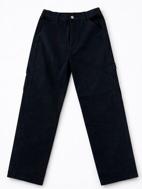 J. Galt Black Carpenter High Waisted Straight Leg Utility Jeans Size Small
